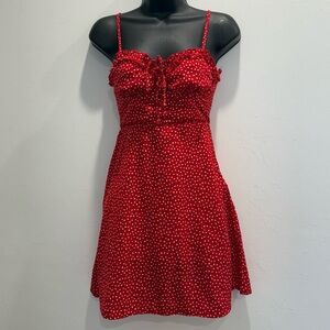 Princess Polly Speckled Print Thin Strap Smocked A-Line Mini Dress - US 4